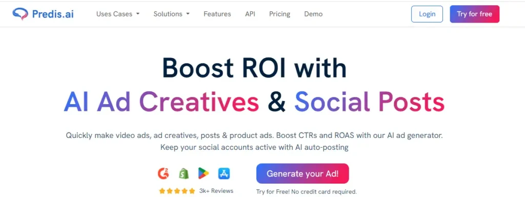 Predis.ai for social media analysis and content