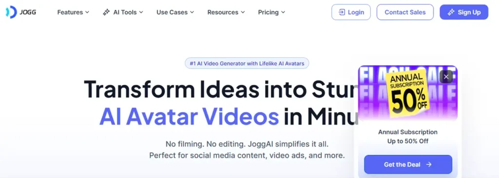 JoggAI for e-commerce video ads