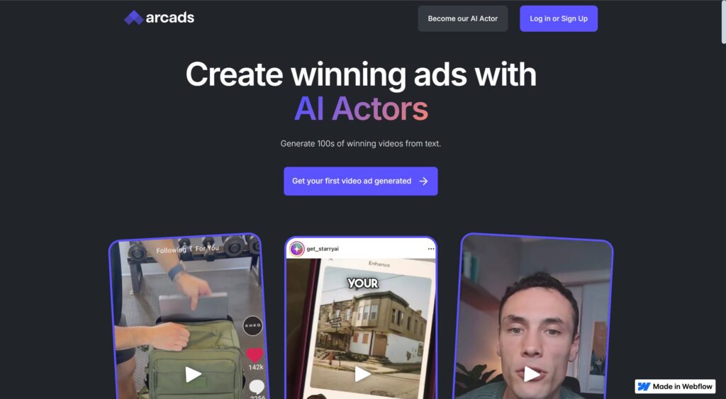 Arcads for performance marketing