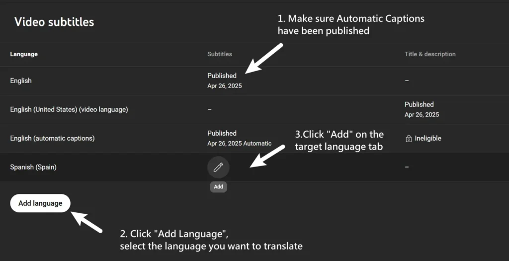 Add Languages You Want to Translate