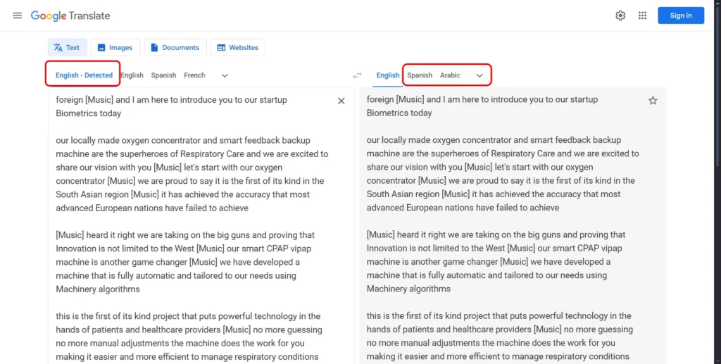 Paste the copied transcript