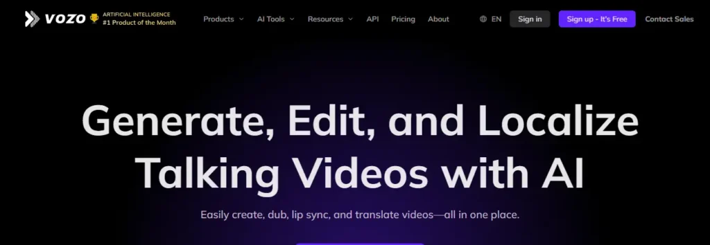 Vozo AI: Best for Studio Quality AI Videos