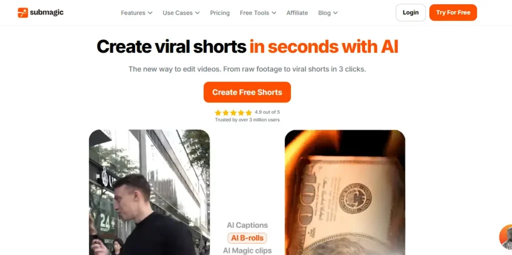 Submagic: Best for short-form Videos